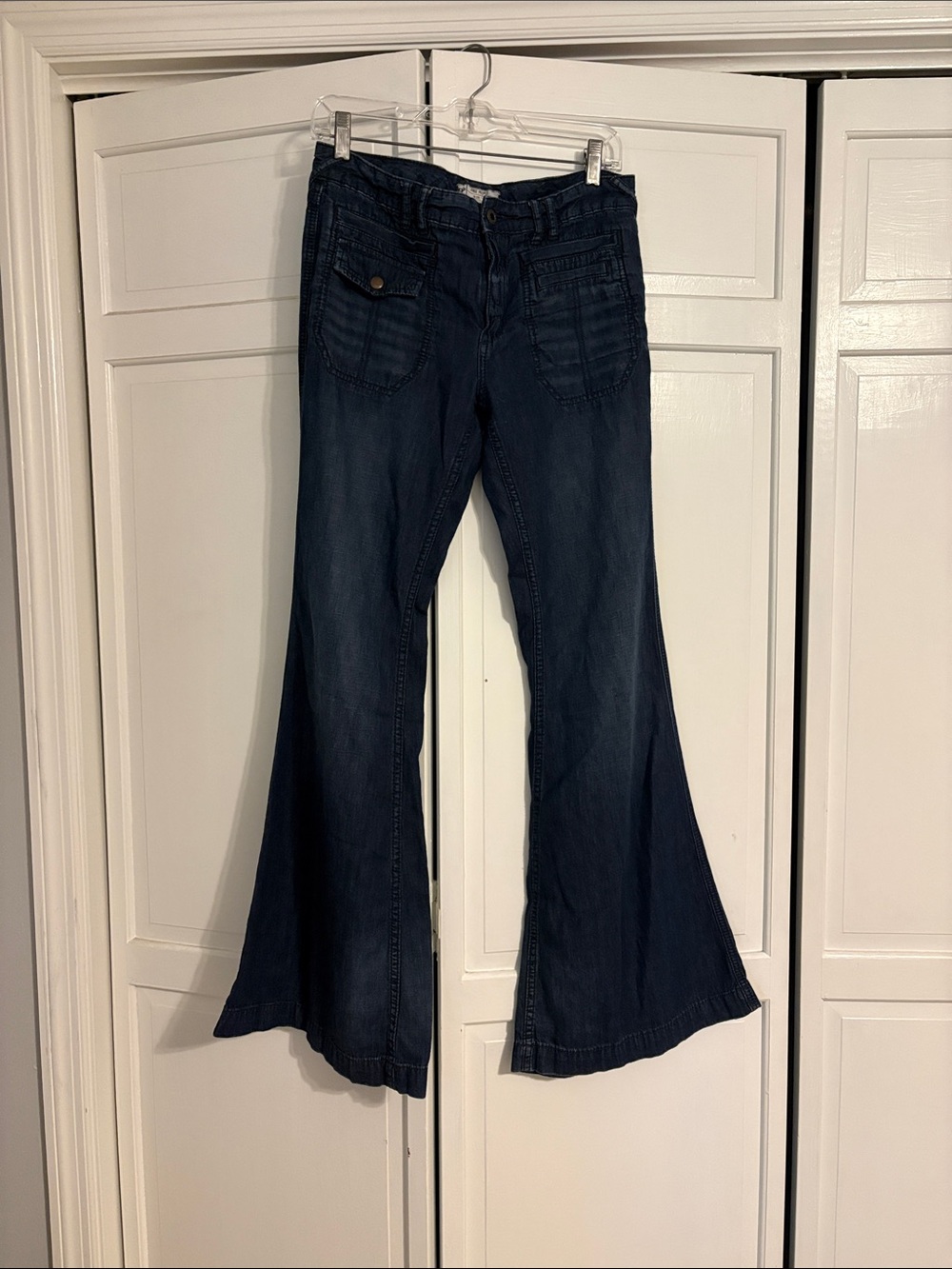 Free People Dark Indigo Flare Jeans